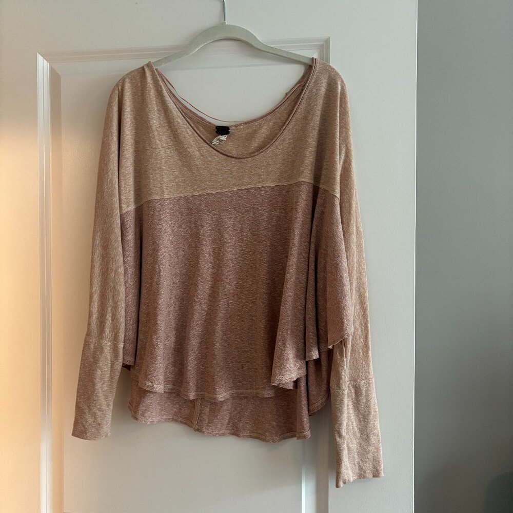 We The Free 2 Tone Pink Cloud Nine Long Sleeve Tshirt (free people)